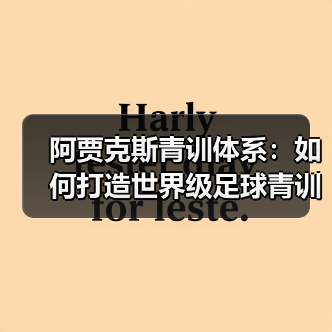 阿贾克斯青训体系:如何打造世界级足球青训工厂?(图3) 阿贾克斯青训体系:如何打造世界级足球青训工厂?(图3)