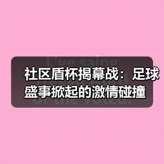 社区盾杯揭幕战：足球盛事掀起的激情碰撞 - 西汉姆联足球俱乐部中文粉丝网