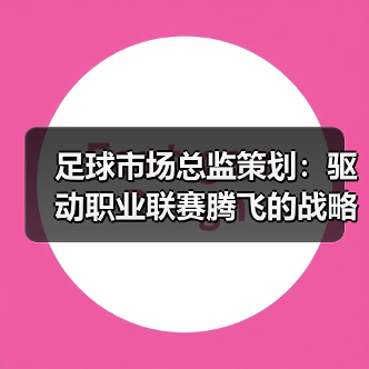 足球市场总监策划：驱动职业联赛腾飞的战略密码（图4）