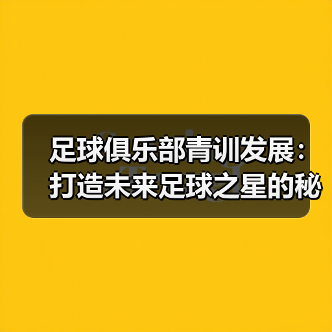 足球俱乐部青训发展：打造未来足球之星的秘密武器（图4）