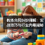 教练合同纠纷调解:实战技巧与行业内幕揭秘(图2) 教练合同纠纷调解:实战技巧与行业内幕揭秘(图2)