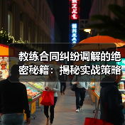 教练合同纠纷调解的绝密秘籍：揭秘实战策略与行业内幕 - 玄熵西汉姆联