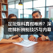 足坛爆料真假难辨?深度解析辨别技巧与内幕真相(图3) 足坛爆料真假难辨?深度解析辨别技巧与内幕真相(图3)