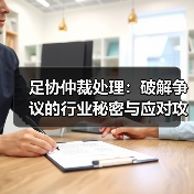 足协仲裁处理:破解争议的行业秘密与应对攻略(图2) 足协仲裁处理:破解争议的行业秘密与应对攻略(图2)